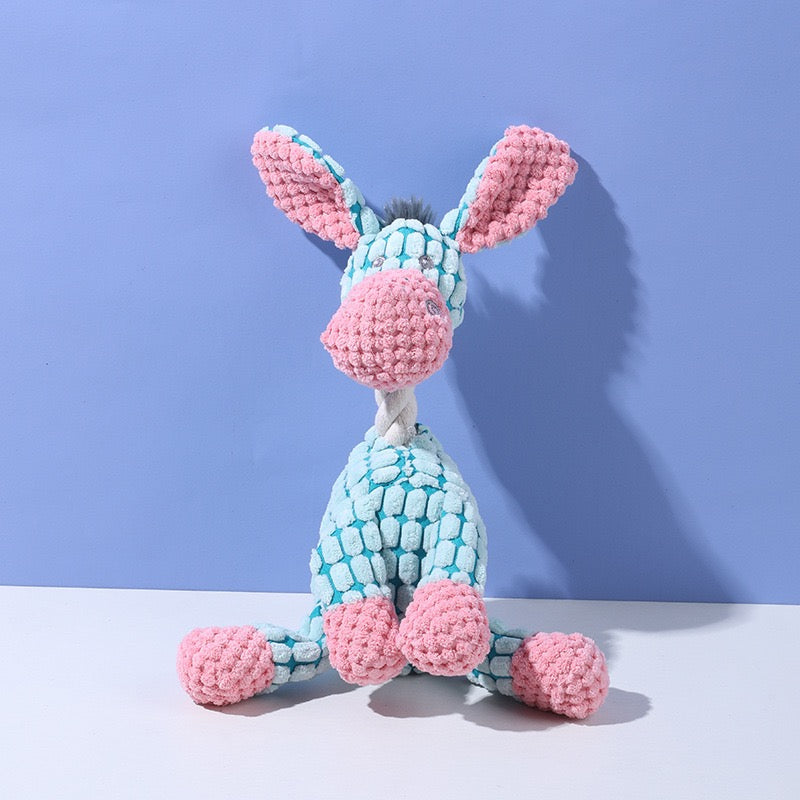 Deer Corduroy Squeaky Chew Toy for Dogs